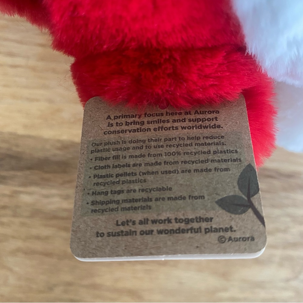 NWT Aurora Plush Stuffed Round Santa 8” - Picture 4 of 4